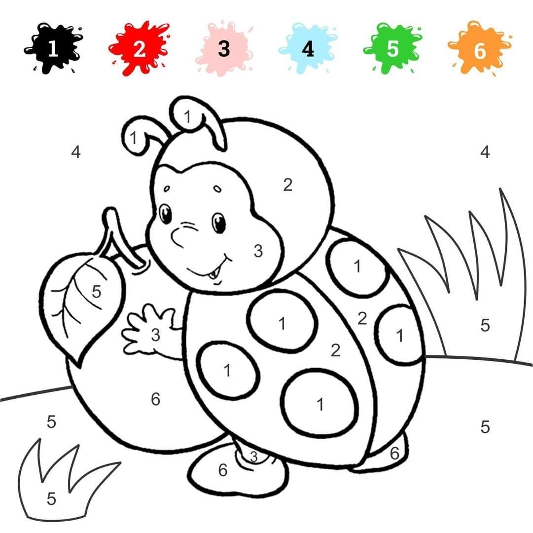 Fișă cu buburuza de colorat p0