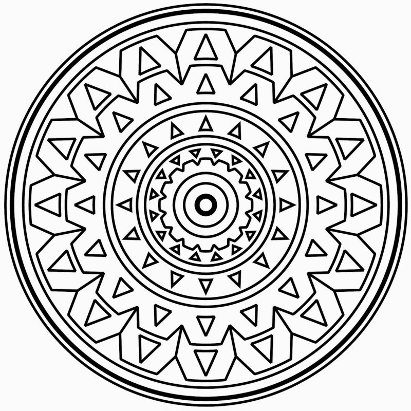 Fisă de colorat cu Mandale de colorat p27
