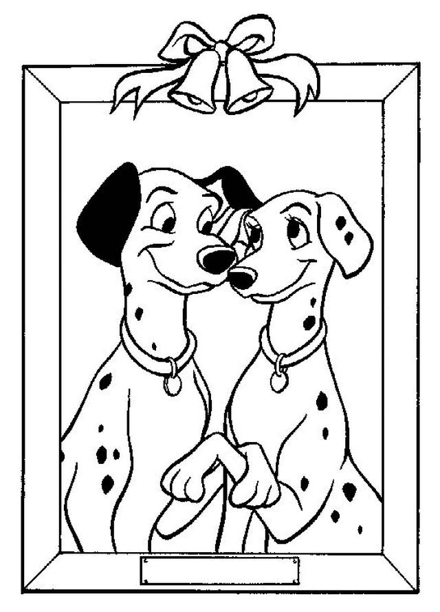 Fisă de colorat cu 101 dalmatieni de colorat p06