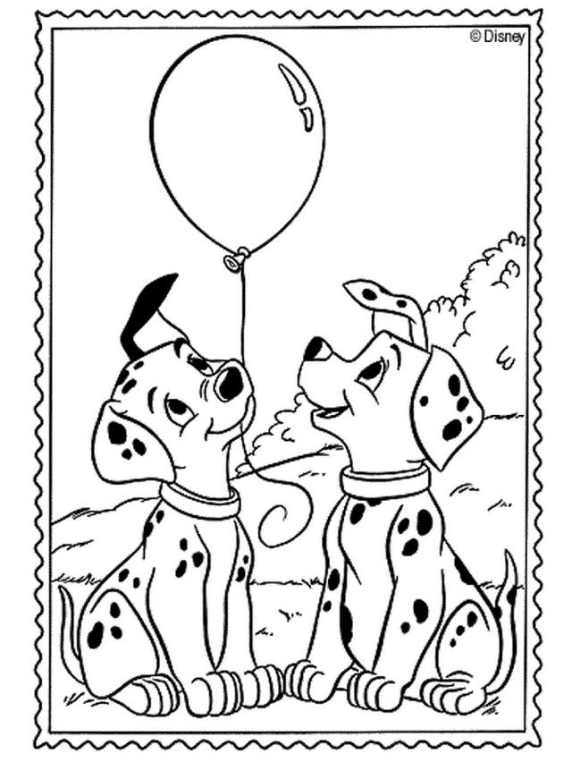 Fisă de colorat cu 101 dalmatieni de colorat p11
