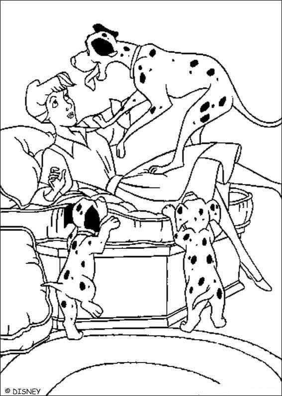 Fisă de colorat cu 101 dalmatieni de colorat p22