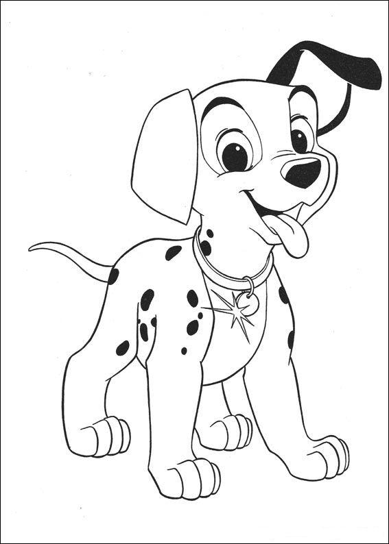 Fisă de colorat cu 101 dalmatieni de colorat p26