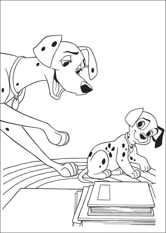 Fisă de colorat cu 101 dalmatieni de colorat p28