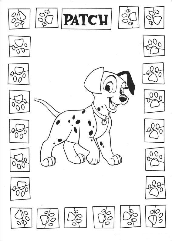 Fisă de colorat cu 101 dalmatieni de colorat p29