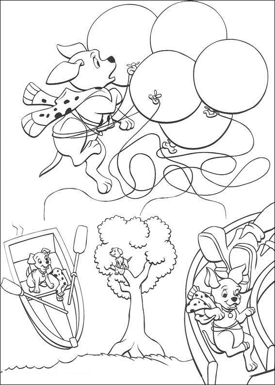 Fisă de colorat cu 101 dalmatieni de colorat p37