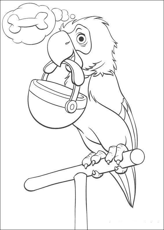 Fisă de colorat cu 101 dalmatieni de colorat p38