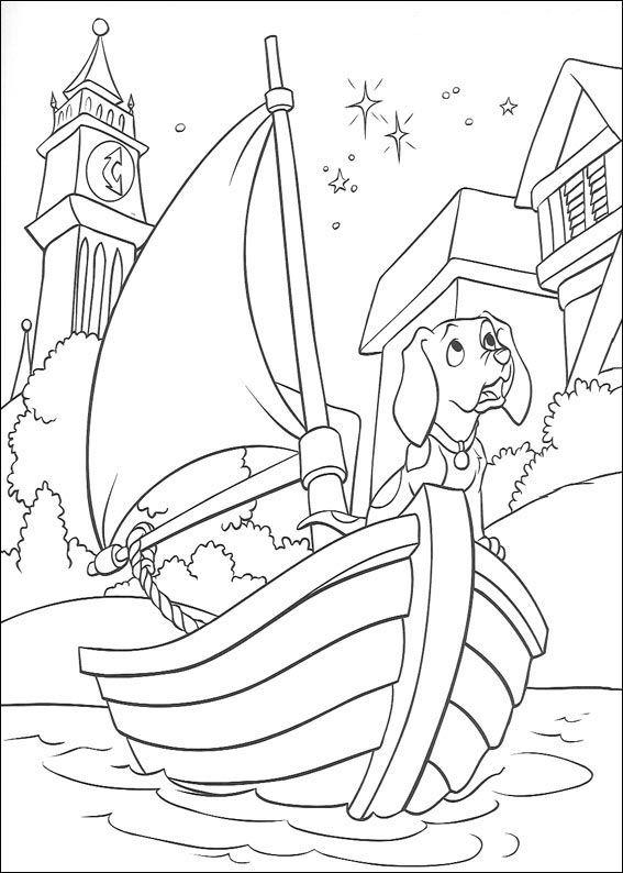 Fisă de colorat cu 101 dalmatieni de colorat p48