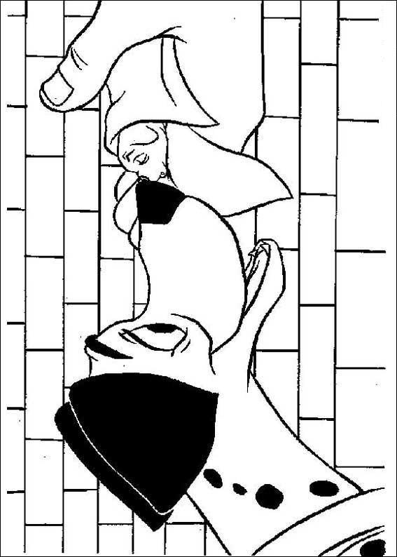 Fisă de colorat cu 101 dalmatieni de colorat p59
