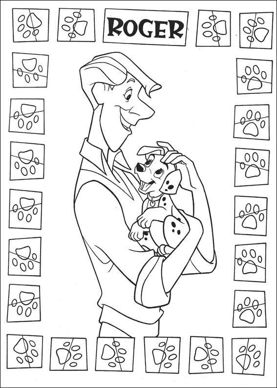 Fisă de colorat cu 101 dalmatieni de colorat p67
