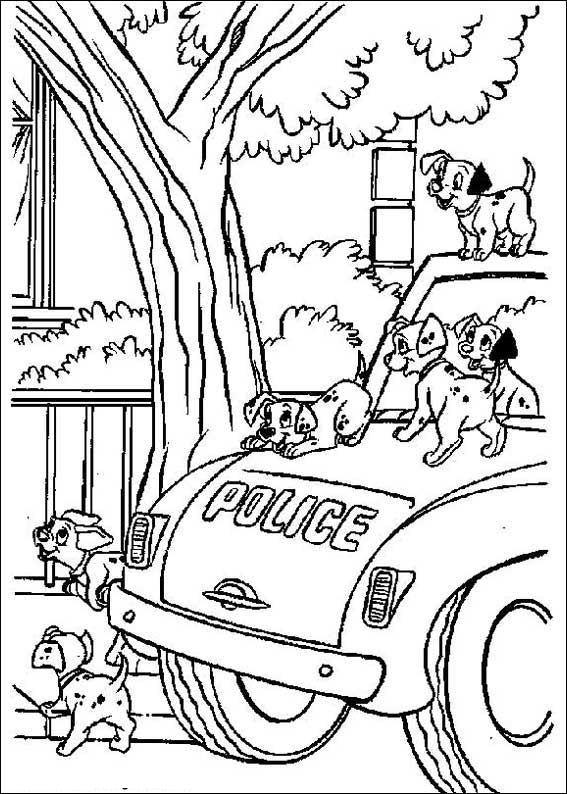 Fisă de colorat cu 101 dalmatieni de colorat p68