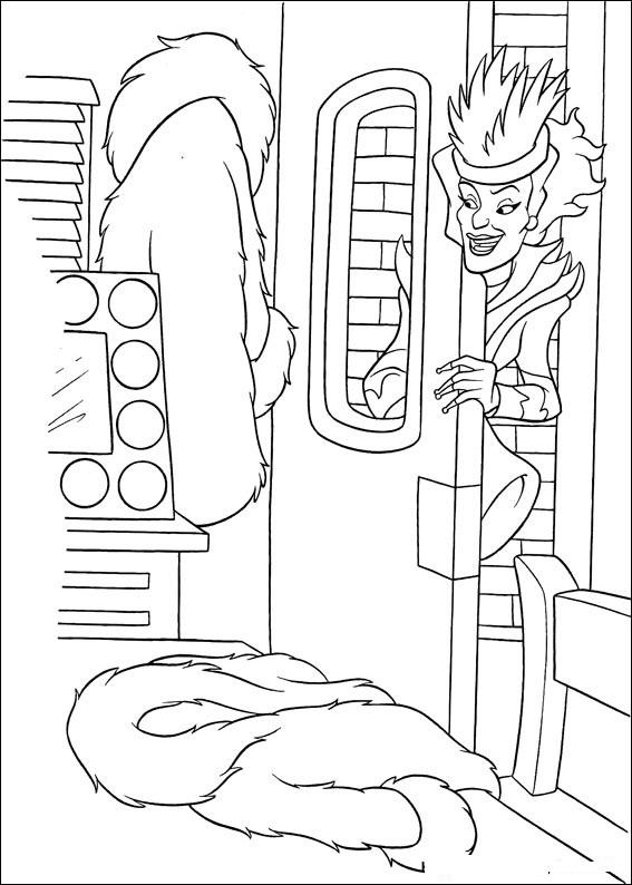 Fisă de colorat cu 102 dalmatieni de colorat p15