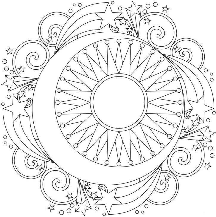 Fisă de colorat cu Mandale de colorat p26