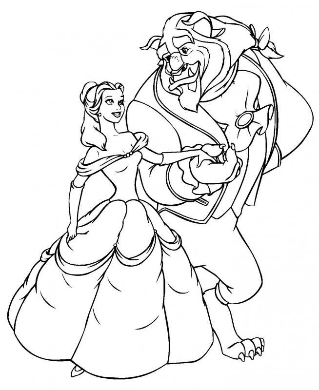 Prinesa Belle de colorat p10