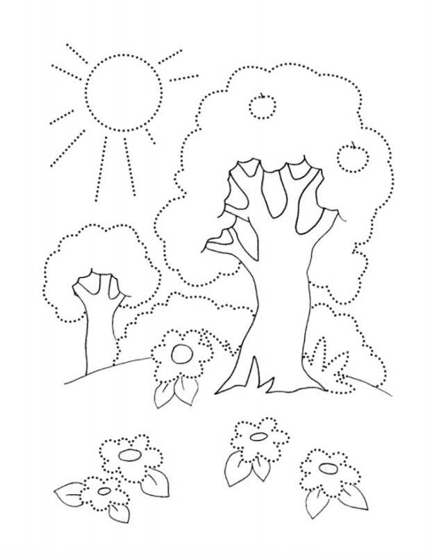 Peisaje de vara de colorat p7