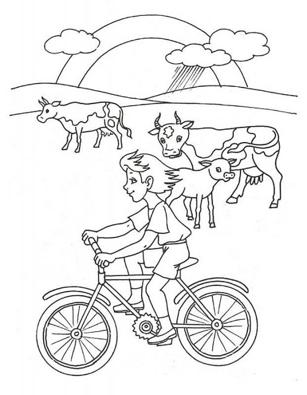 Peisaje de vara de colorat p2