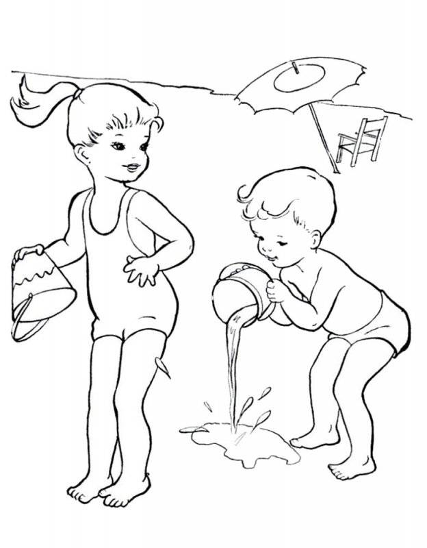 Peisaje de vara de colorat p6