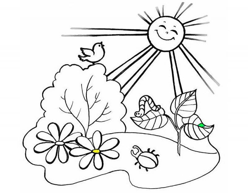 Peisaje de vara de colorat p0