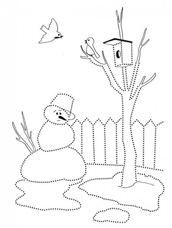 Peisaje Primavara de colorat p1