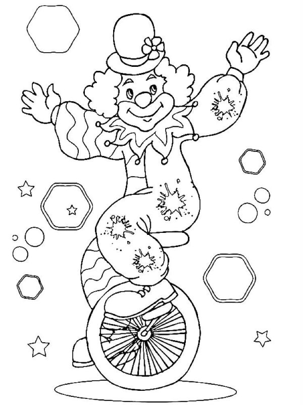 Clovn de colorat p15