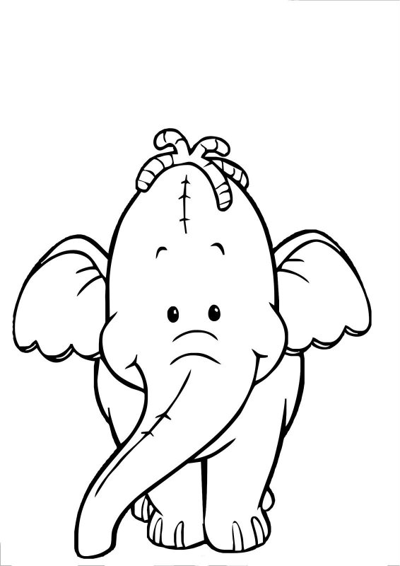 Elefant de colorat p20