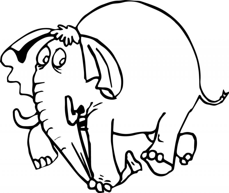 Elefant de colorat p28