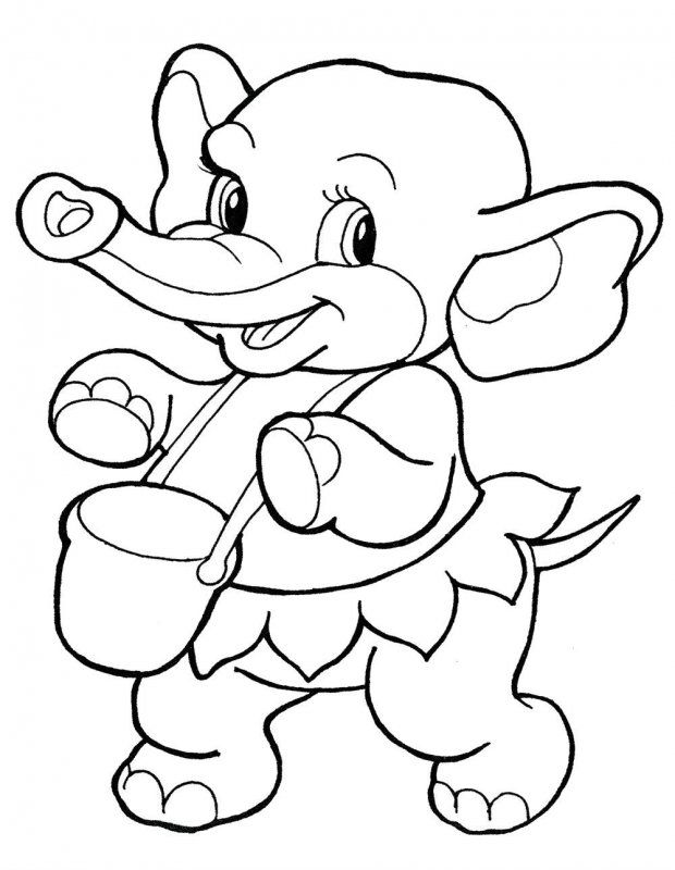 Elefant de colorat p47