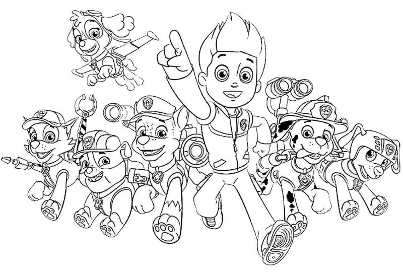 Patrula Catelusi de colorat p19