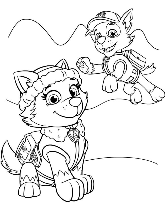 Patrula Catelusi de colorat p45