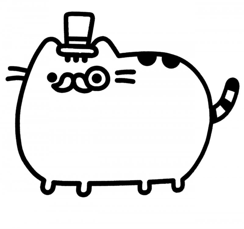 Pusheen de colorat p4