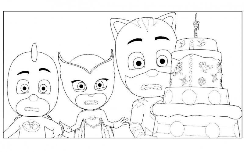 Eroi in pijama de colorat p18