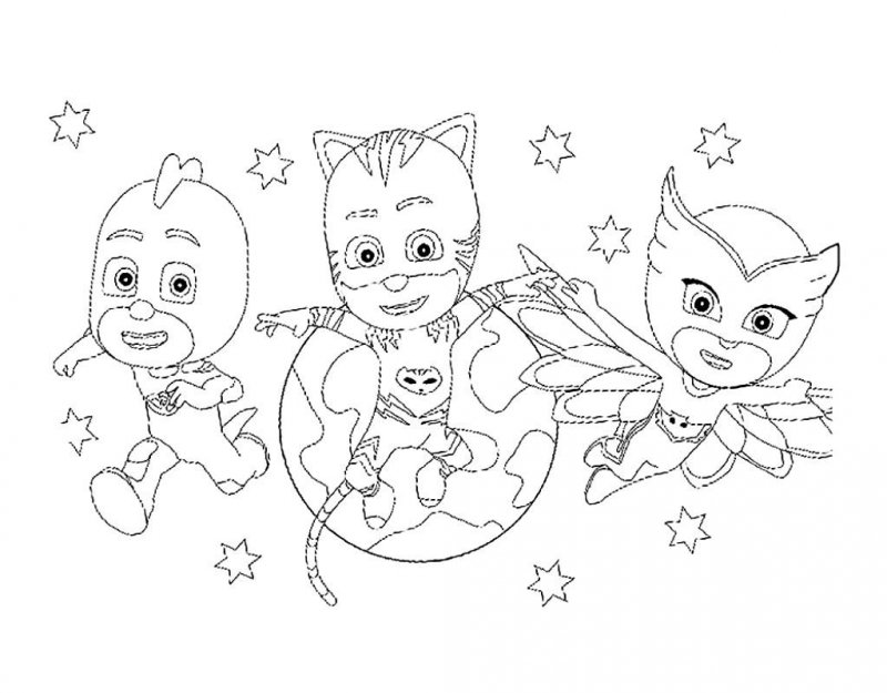 Eroi in pijama de colorat p31