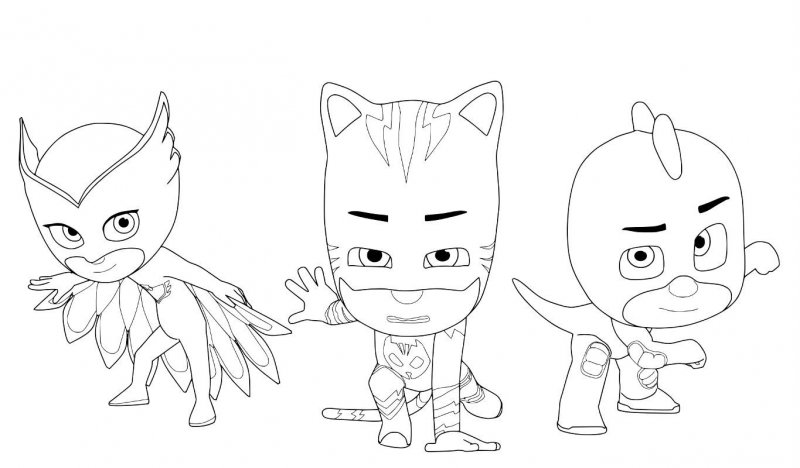 Eroi in pijama de colorat p14