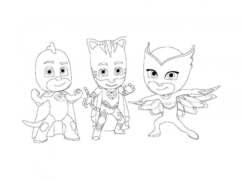 Eroi in pijama de colorat p10