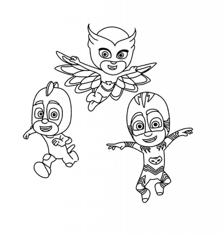 Eroi in pijama de colorat p20