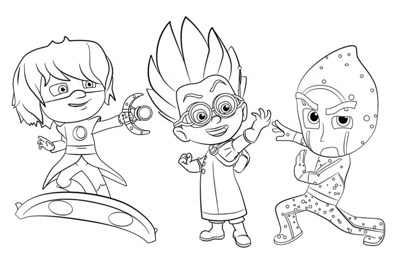 Eroi in pijama de colorat p29