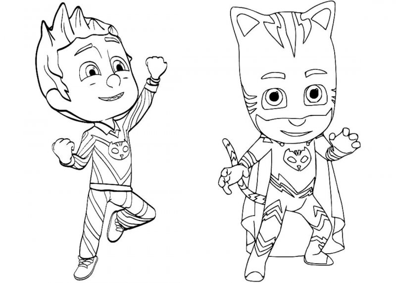 Eroi in pijama de colorat p12