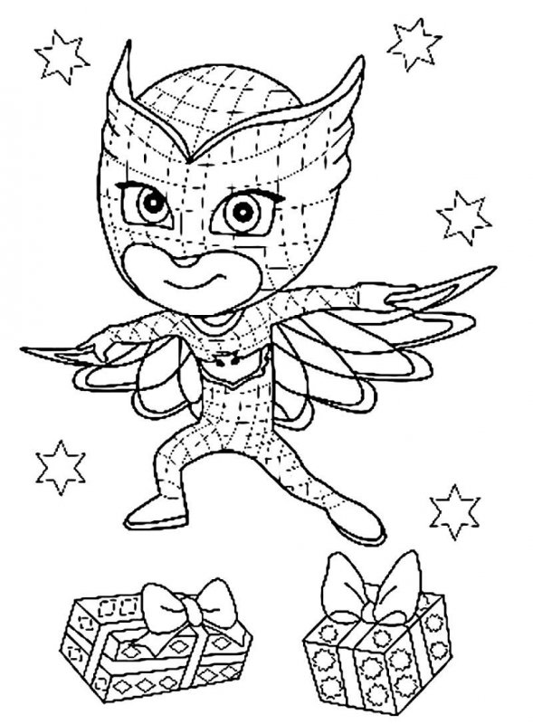 Eroi in pijama de colorat p4