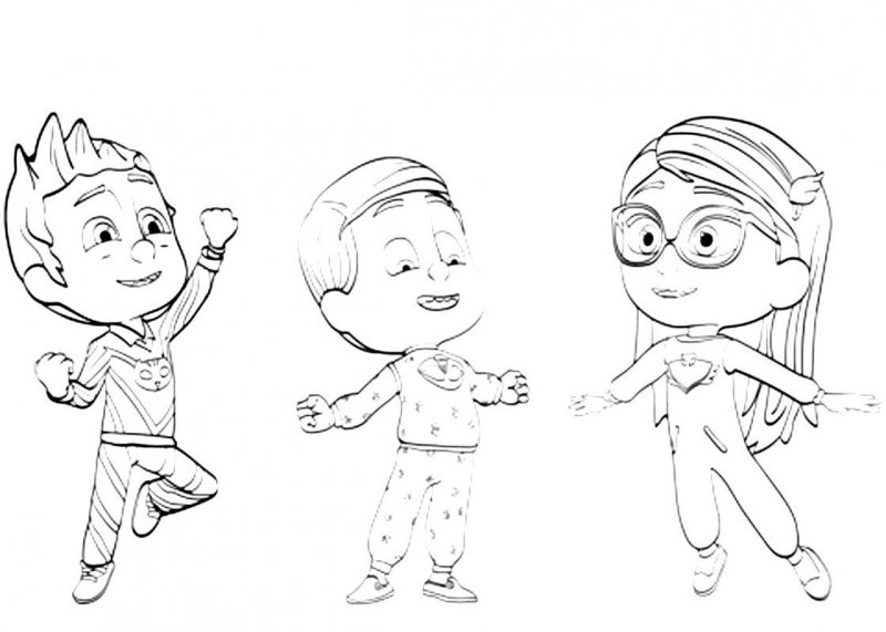 Eroi in pijama de colorat p15