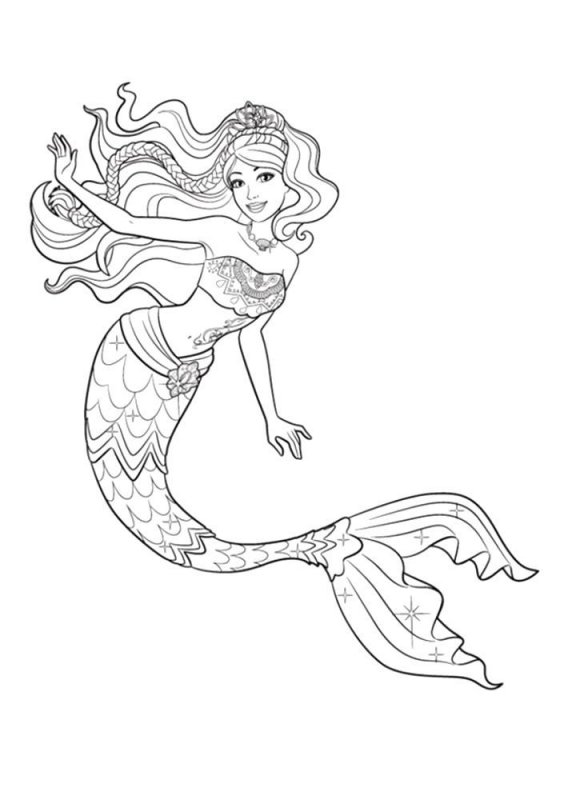 Sirena de colorat p4