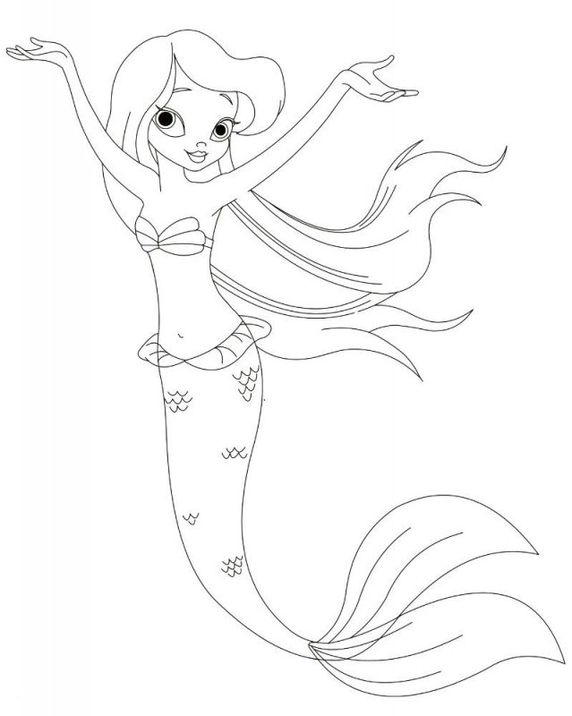 Sirena de colorat p22