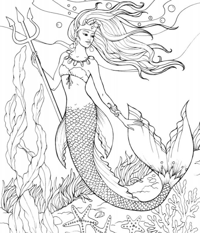 Sirena de colorat p23