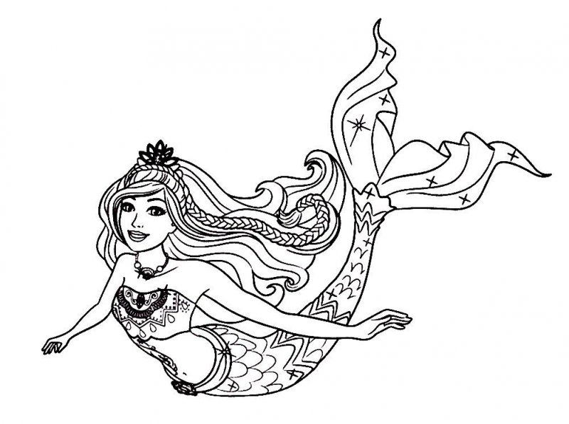 Sirena de colorat p25