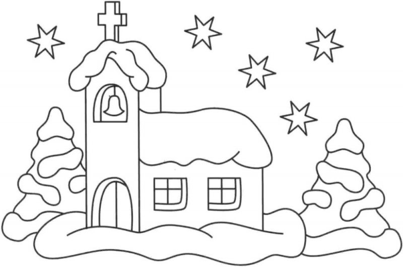 Peisaje de Iarna de colorat p28