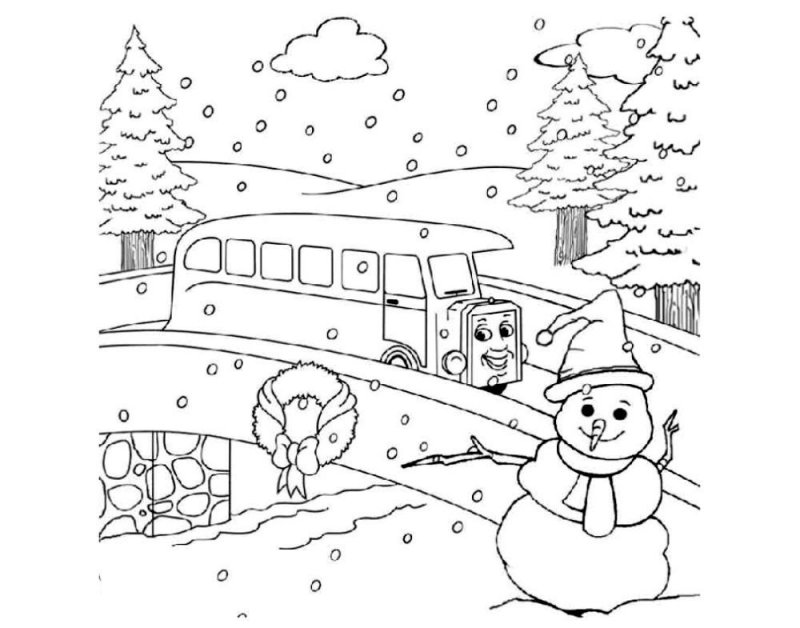 Peisaje de Iarna de colorat p30