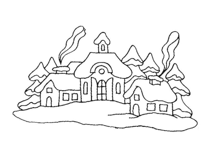 Peisaje de Iarna de colorat p40