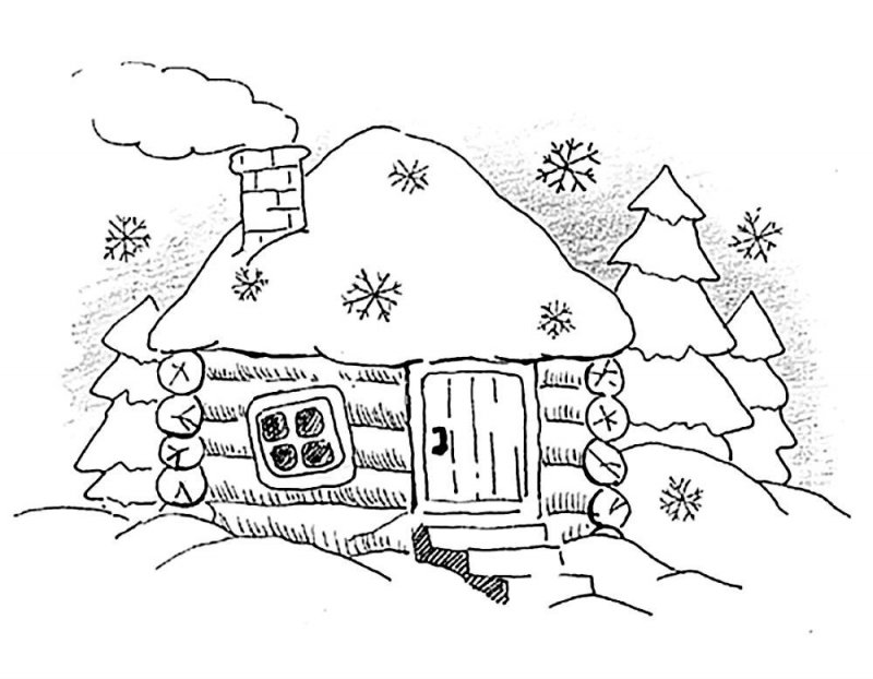 Peisaje de Iarna de colorat p19