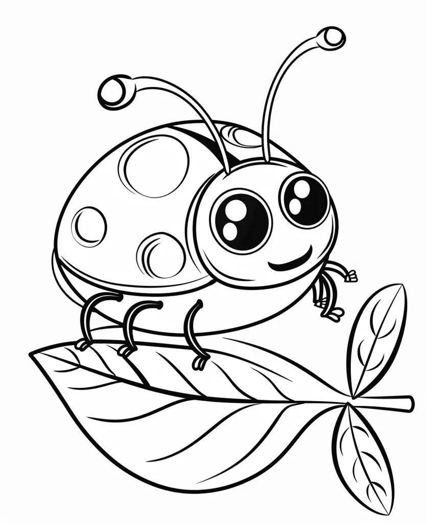 Fișă cu buburuza de colorat p2