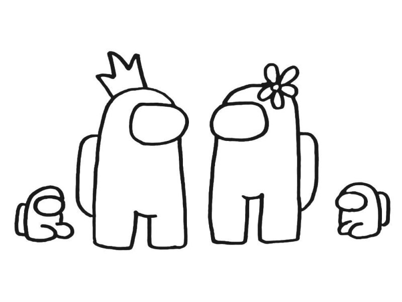 Fisă de colorat cu Among Us de colorat p8