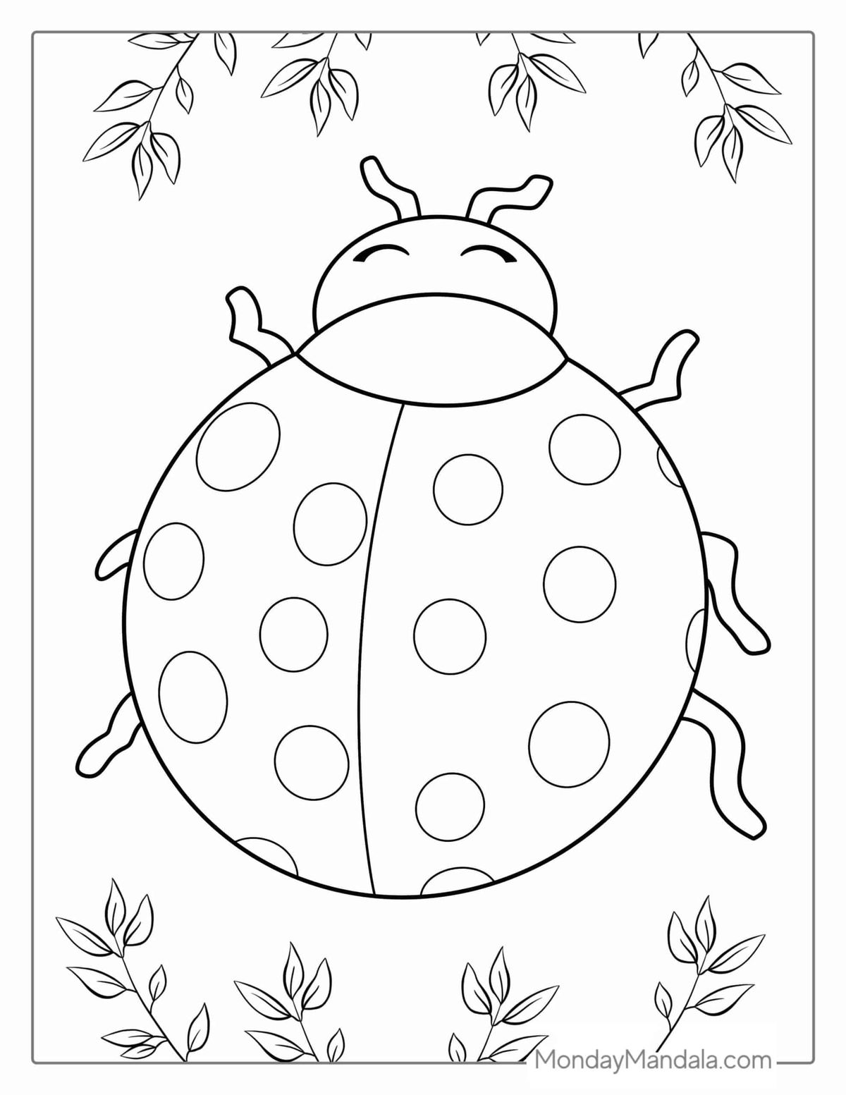 Fișă cu buburuza de colorat p4