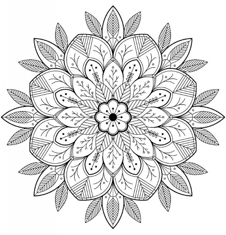 Fisă de colorat cu Mandale de colorat p4